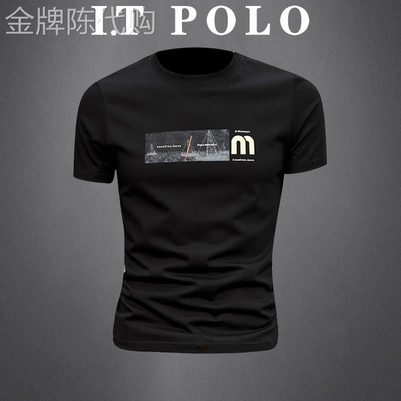 I.T POLO专柜~潮流印花短袖T恤男士夏季新款休闲圆领潮T恤修身