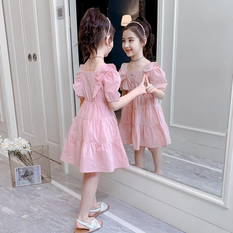 韩国女童连衣裙2025新款夏季纯棉公主裙儿童女孩夏装网红洋气裙子