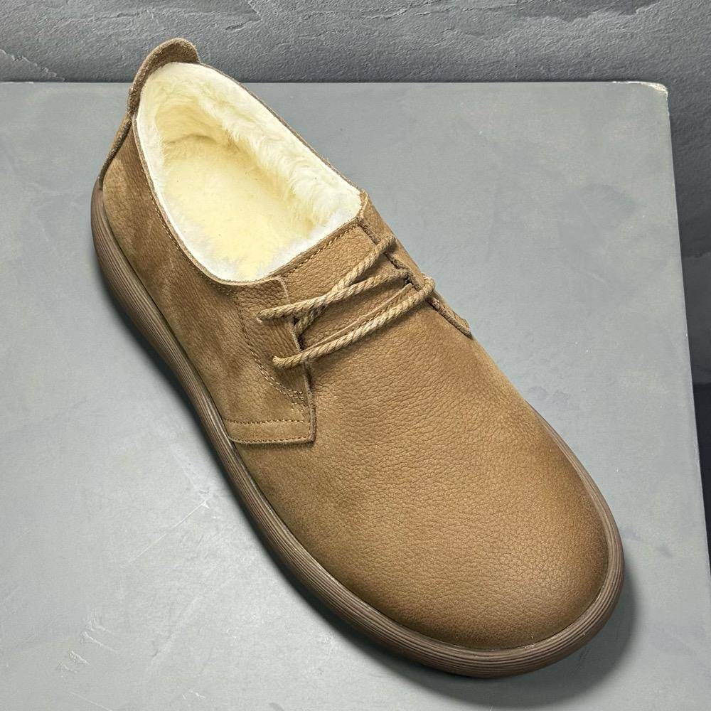 头层牛皮真羊毛男鞋冬季加绒加厚雪地靴男士皮毛一体保暖防滑棉鞋