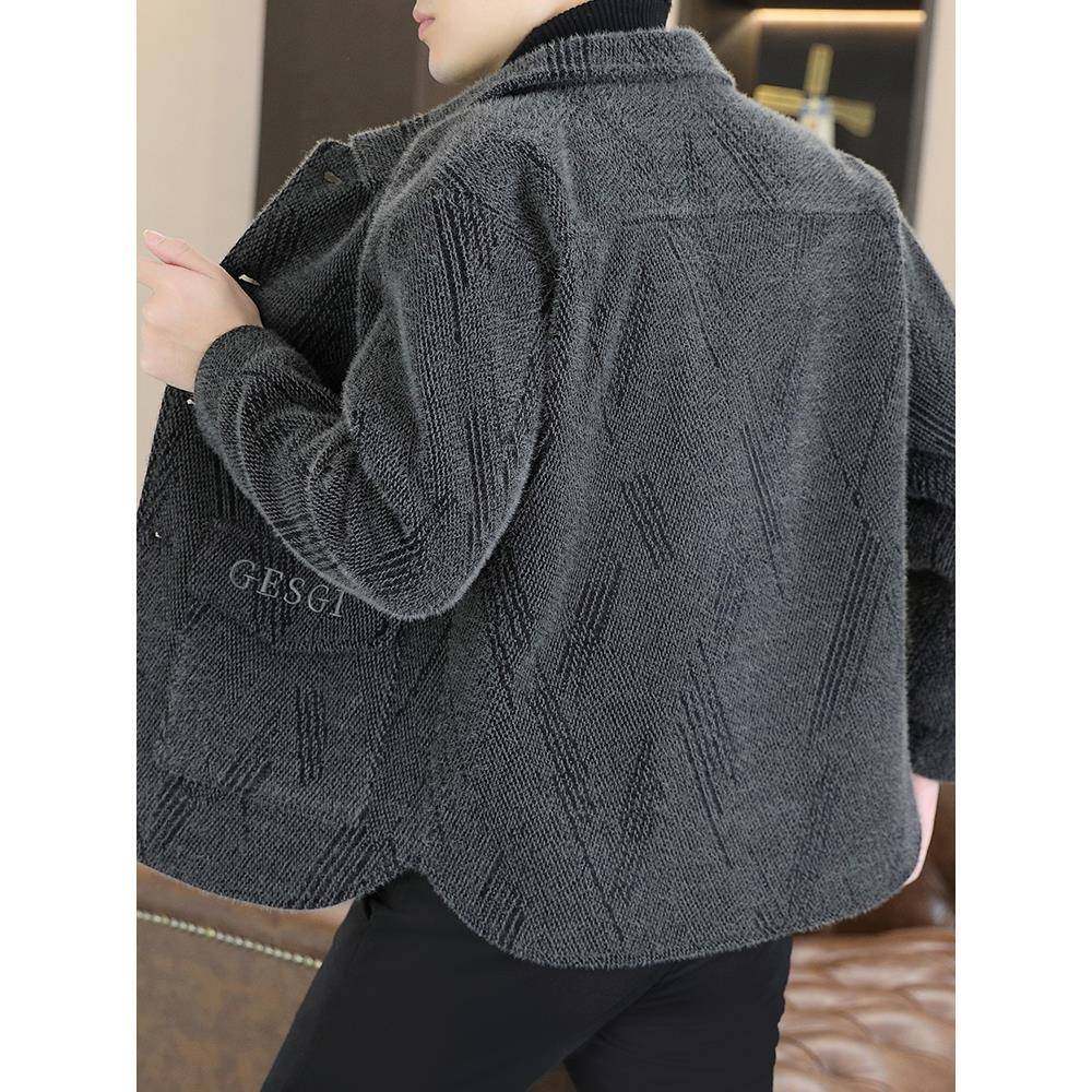 男士外套秋冬季2025新款毛呢大衣冬装休闲轻熟英伦风男装加棉呢子