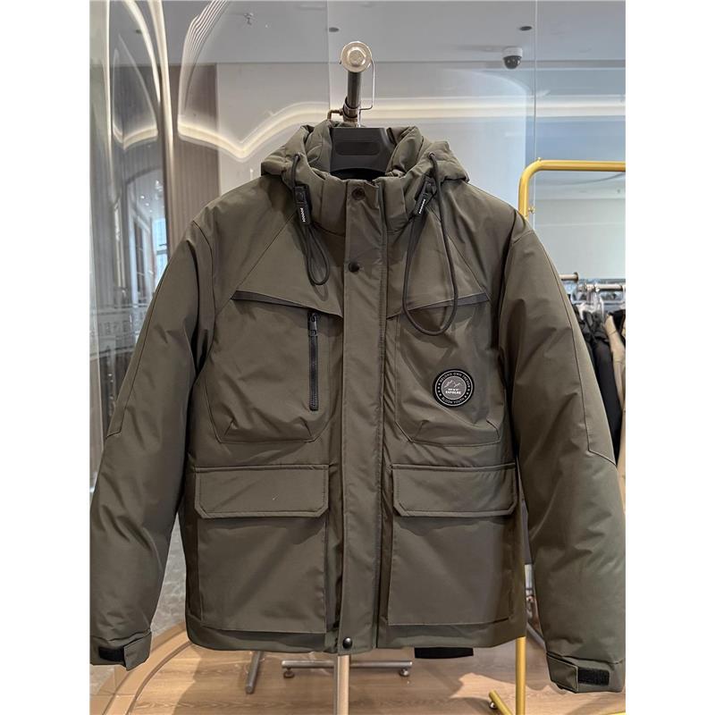 MAROLIO~户外加厚保暖冬季男士时尚宽松工装连帽防风防水棉衣外套