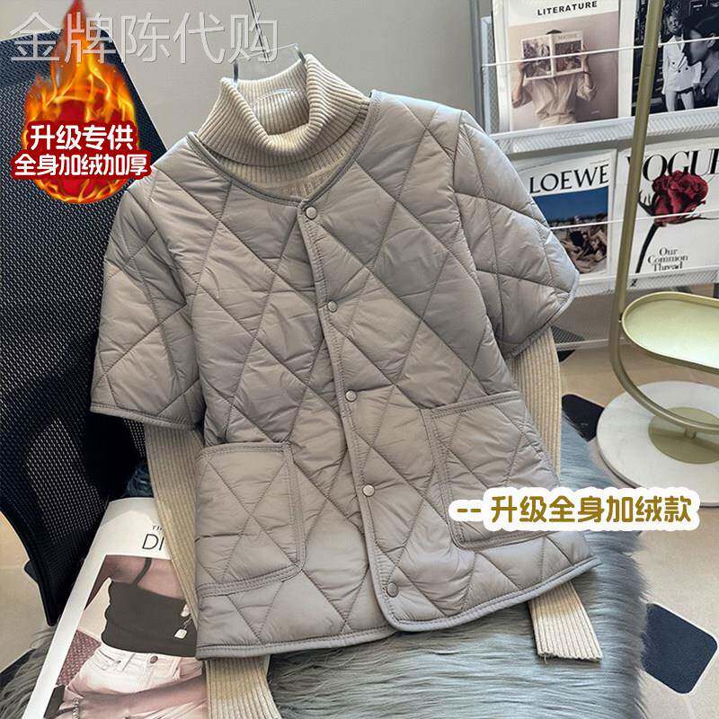 羽绒棉马甲女秋冬加绒2025新款时髦洋气内胆内穿坎肩马夹背心上衣