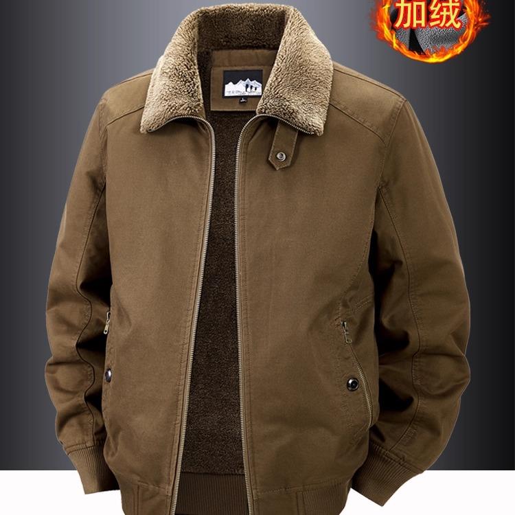 MAROLIO~持久锁温！羊羔绒翻领外套男士2025冬季新款保暖大码棉衣