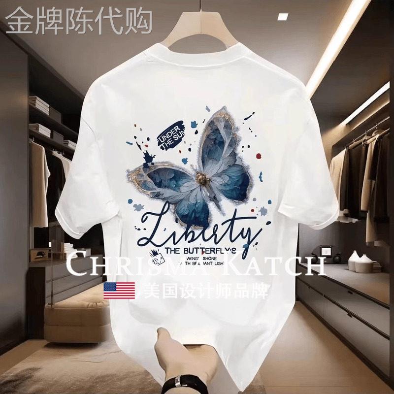 出口美国?Chrisma Katch~全棉短袖T恤宽松潮流痞帅高档半袖上衣
