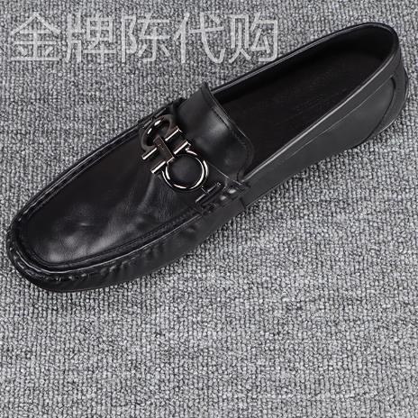 韩国专柜 欧洲站真皮时尚男鞋2025春夏新款休闲 鞋一脚蹬豆豆鞋