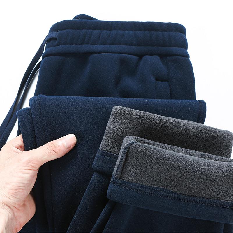 MAROLIO~摇粒绒裤子男士秋冬加绒加厚抓绒卫裤直筒宽松防风休闲裤