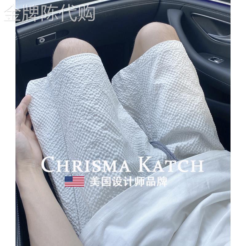 出口美国Chrisma Katch~薄款美式速干运动裤潮流休闲五分中裤