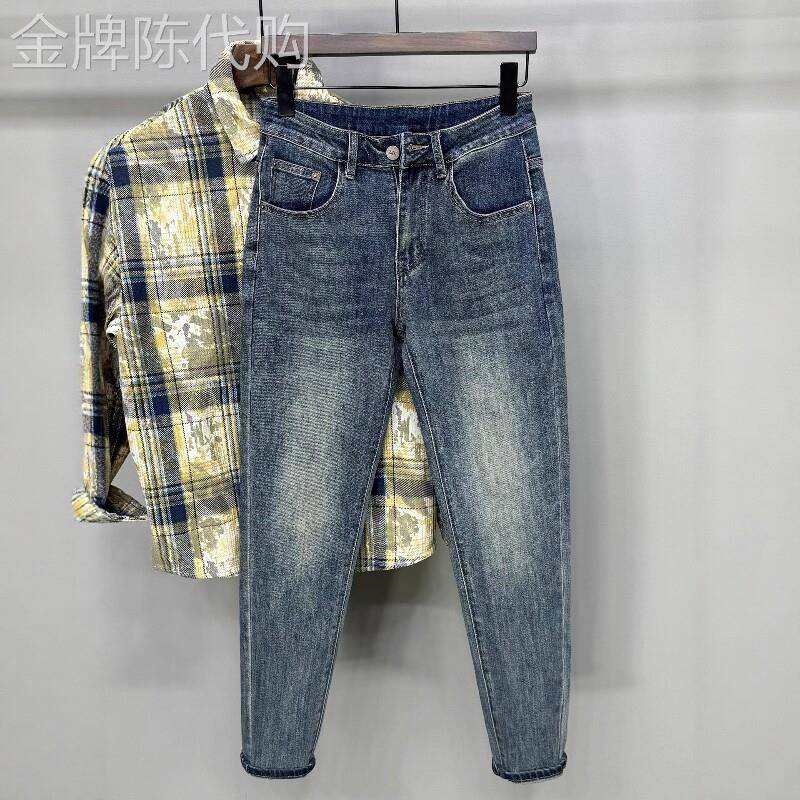 穿出舒适感~匠心制作!一眼就爱上!复古休闲百搭修身小脚牛仔裤男