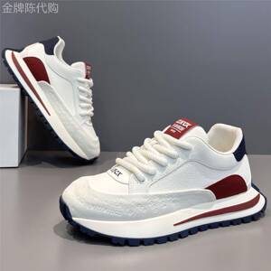 潮牌厚底增高鞋阿甘鞋男春秋新款潮流百搭板鞋透气运动休闲老爹鞋