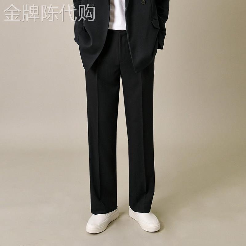 西装裤男潮牌2026春秋新款韩版潮流宽松直筒男士黑色阔腿休闲长裤