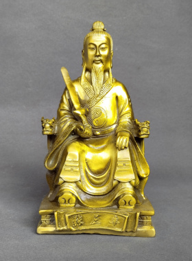 铜张三丰张真人铜像坐像摆件家居