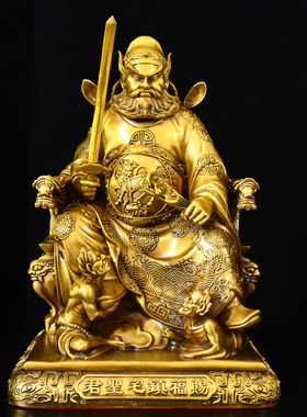 天师钟馗铜像摆件天官赐福坐像