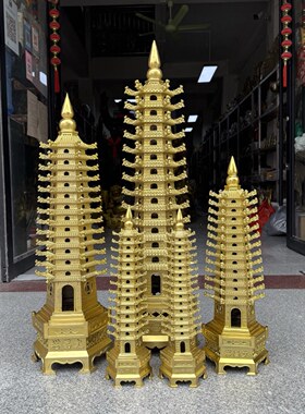 铜文昌塔摆件龙头大号高1米用品