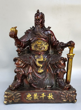 黄铜招财门厅忠义千秋托印关公