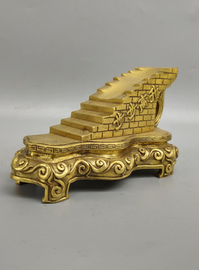 黄铜中式一步一个脚印楼梯摆件