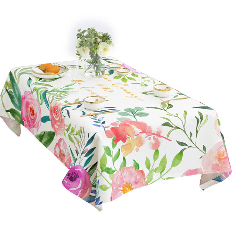 花团锦簇花朵棉麻防水ins茶z几桌布长方形布艺小清新加厚圆桌布,居家布艺,桌布,淘宝优惠券,粉丝福利购,淘宝优惠卷