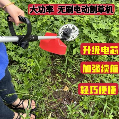 无刷电动割草机家用小型锂电除草机草坪J修剪机不怕石头割草机锄