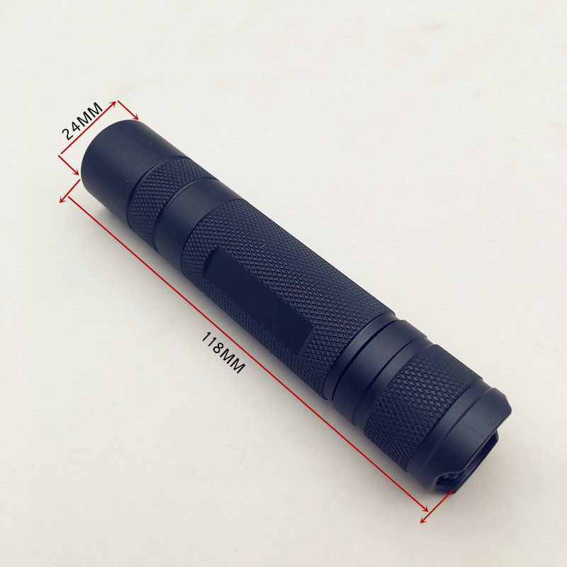 松美S10 户外家用便携式迷你白黄光超亮手电筒爆闪1V8650铝合金