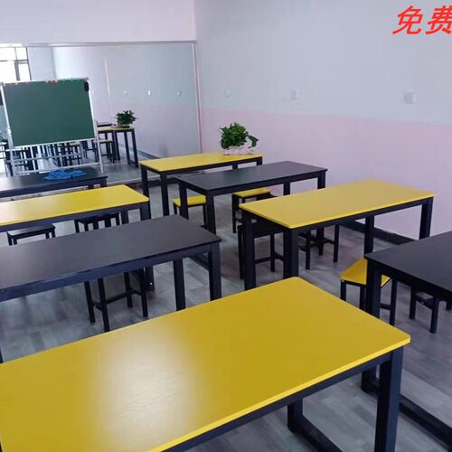 儿童美术培训班课桌椅p小学生辅导补习班幼儿园彩色绘画拼豆手工