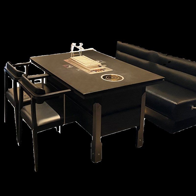 耐高温火烧石自动翻转烤串桌嵌入式电磁炉火锅桌自W助烤涮一体桌,商业/办公家具,烤肉桌,淘宝优惠券,粉丝福利购,淘宝优惠卷