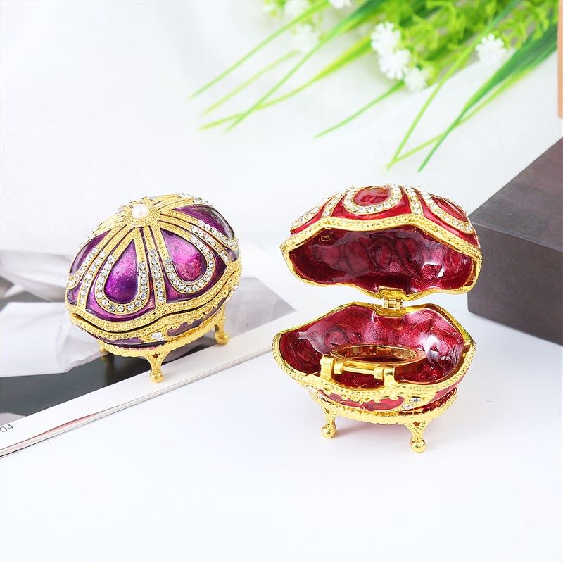 欧式金属鸡蛋首饰盒 创意家居摆件 饰品收纳盒 R珠宝盒 时钟珠宝,金属材料及制品,其他金属制品,淘宝优惠券,粉丝福利购,淘宝优惠卷