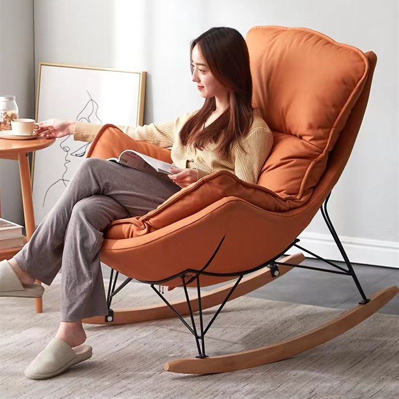 懒人沙发龙虾椅摇椅阳台客厅休闲家用懒人摇摇椅午睡椅单人躺椅