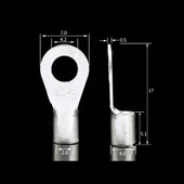 圆型裸端头铜鼻子 1000只 OT冷压接线端子OT2.5 黄铜镀银