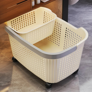 日本进口浴室柜下脏衣篮衣服收纳筐洗手台下杂物篮子卫生间脏衣篓