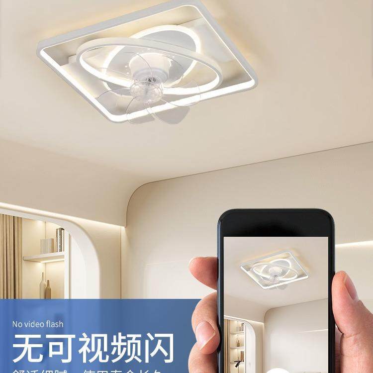 风扇灯主卧室客灯具025新款现年代简NZZ约2餐厅客厅吸厅顶电扇灯