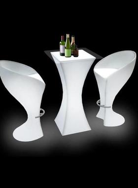 LED发光蛮腰吧台ES-0015发桌椅KTV清吧高脚桌椅外活动小展户览光