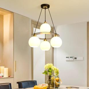 餐厅灯11762台简约现代创意吊灯led水晶灯三四头厅灯圆形饭厅客吧