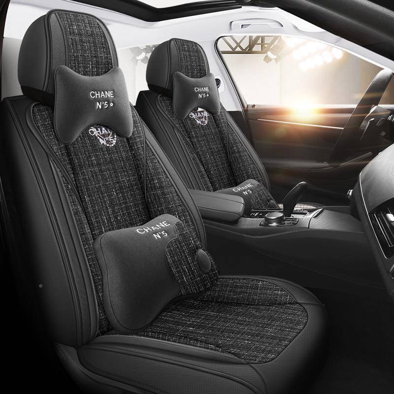 汽车座套四季用布艺尼桑套逍客骐达逸亚麻卡无品牌/轩通座椅全包