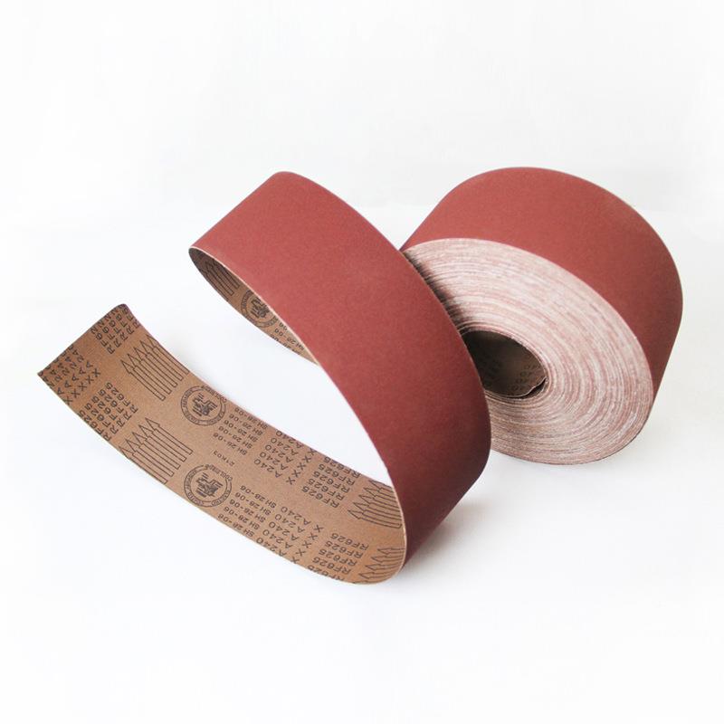 厂家手抛撕磨除锈打光磨料硬刚布棕KFJ玉红砂砂纸砂布卷整卷