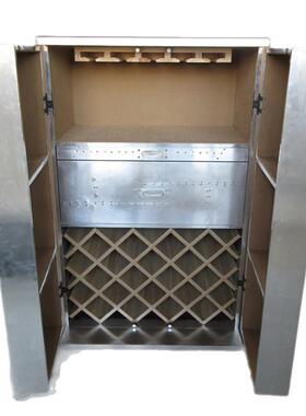 航LOFT工业铝风皮复古式铆钉天金属FKV个性设计师办公箱移动酒柜