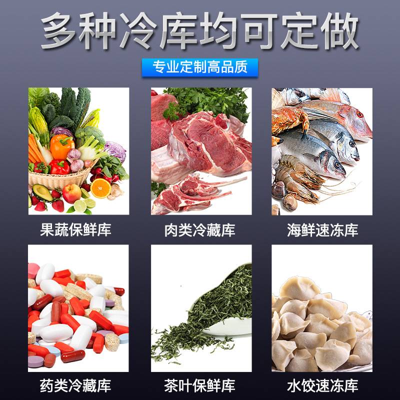 冷库全套设备冷库一体机蔬菜水果肉类水产冷冻冷藏速冻库冻冷库
