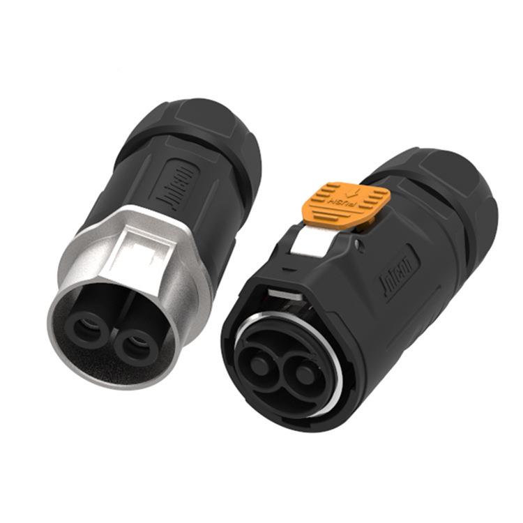 航空插头SEN流M32自锁2P推拉自锁JIP67工业大电120A60V0防水连接