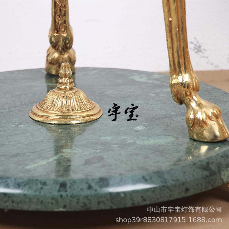 全厅铜桌子大理石加铜厅客卧室休闲接待室餐台190566灯阳台气圆大