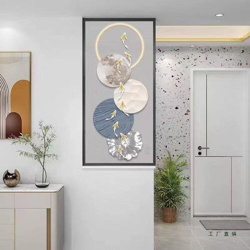 简约钢化玻璃屏风隔断客厅遮挡入户门玄关卫生间厕所半墙隔断定