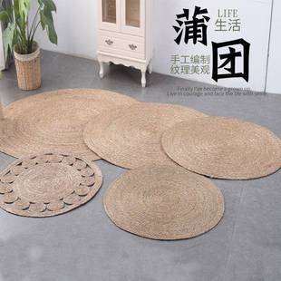 圆形 编坐垫手工地上家用榻榻米飘窗茶道加厚拜佛禅修垫日式