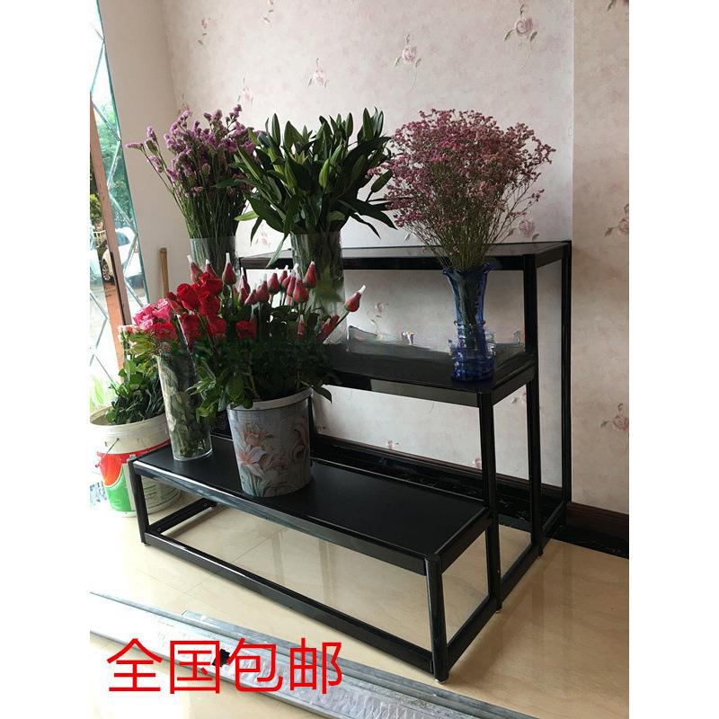 包店邮阶花展示架KUF阳台花架展台会花架鲜花阶货架盆花梯阶梯展