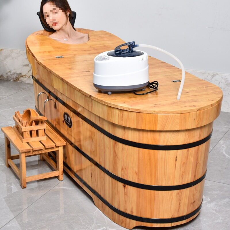 香柏木加厚实木汗蒸泡澡桶