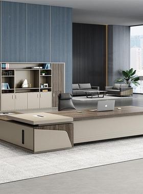 理办公桌板桌简约现代总裁桌办tb-65717公室家具广东轻奢经大班老