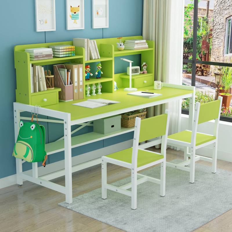 姐妹学习桌椅套装中小学生双胞胎双人书桌升降写字桌儿童6到12岁