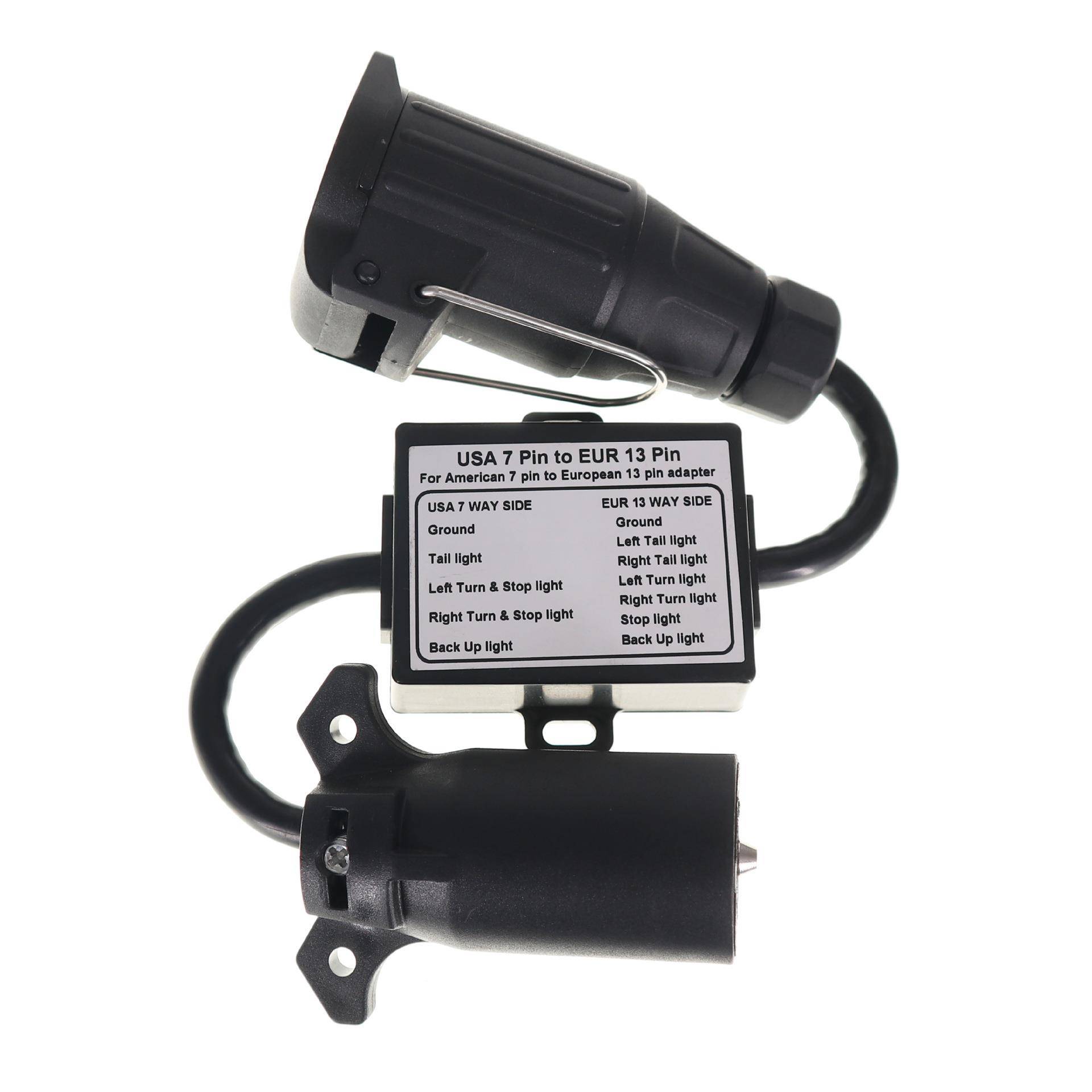 拖车连接器美式7针OZK转欧离式1针线分离车灯路尾灯线路分刹器线