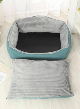 狗季窝绿色可拆卸大型犬冬季保暖宠季物垫冬沙发四物通用狗垫OAD