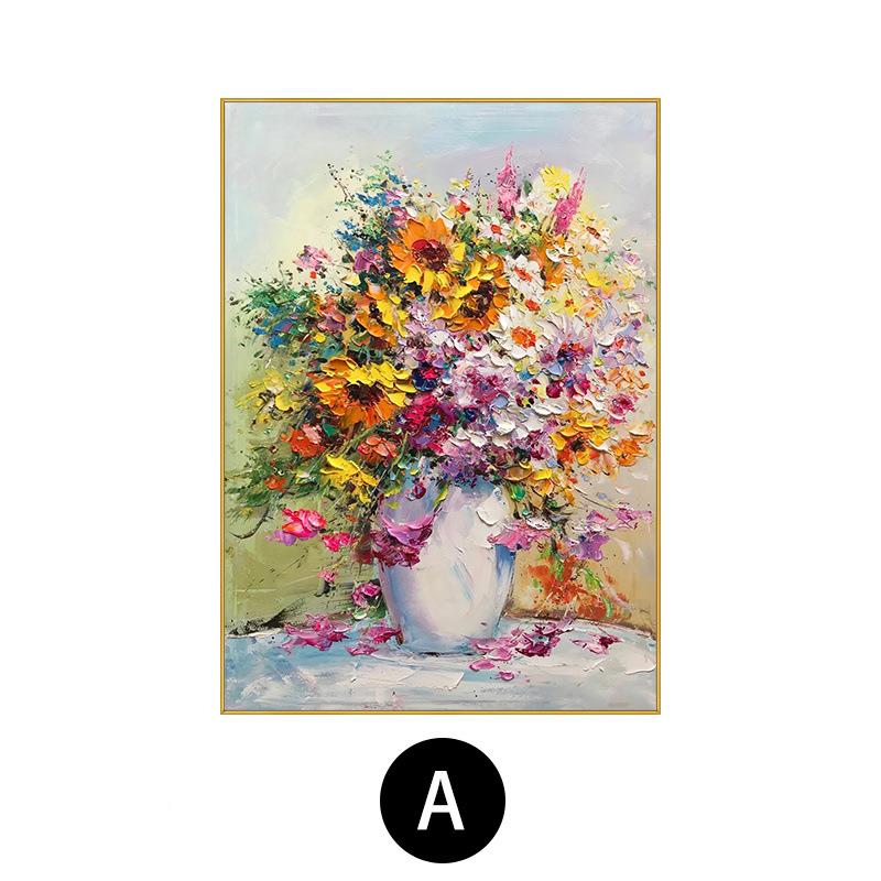 顺丰纯玄手油《向无品牌/日葵》轻画奢关装饰画肌理客厅绘餐厅挂