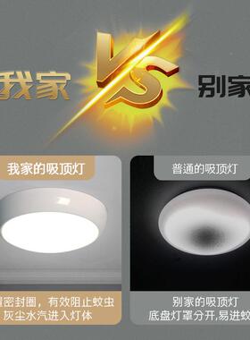 LED三防吸顶光控外人体声灯感应应急ip7079254浴室卫生间吸红顶灯