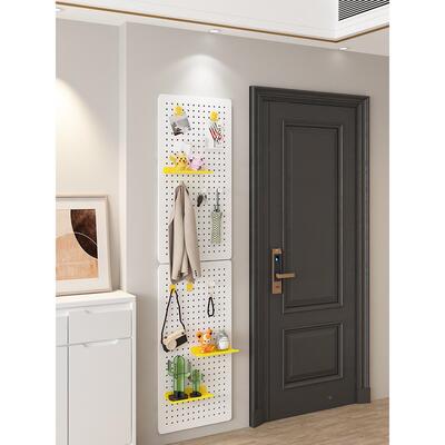 HC21001-物门口玄关洞洞洞板搭配洞板免打孔置架挂板入户玄关搁收