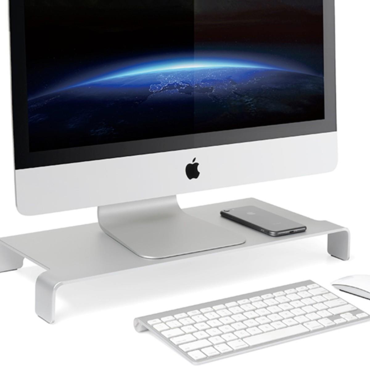 5V台式电脑显示器增高架笔记本支架办公桌面键盘置物架铝合金屏幕