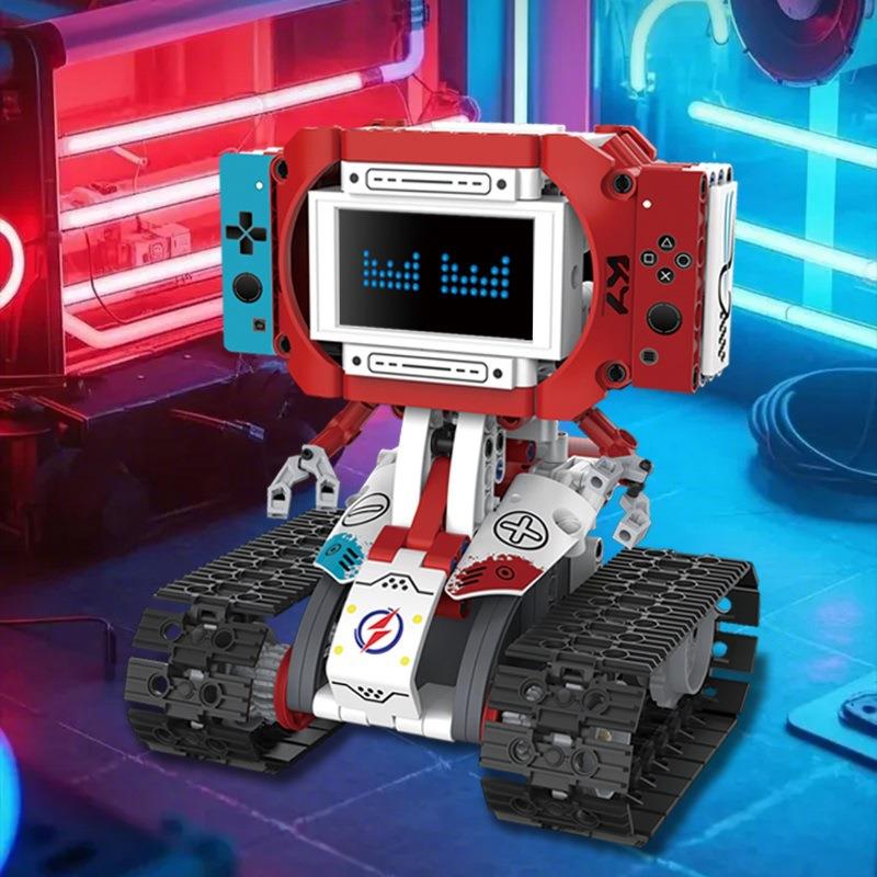 5合1APP遥控编程多变机器人模型积木液晶LED表情儿童电动拼装玩具